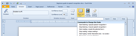 Dual Writer has built-in Speech Recognition so you can dictate your documents.