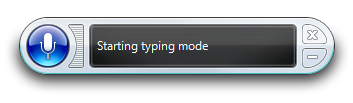 Start Typing mode in the Shared Speech Recognizer